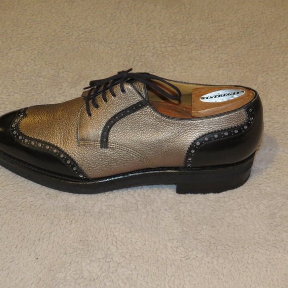 Corthay Horacio Bronze Black Patent Spectator Wingtips Dress Shoes 7D NWOB $2290 main image 7